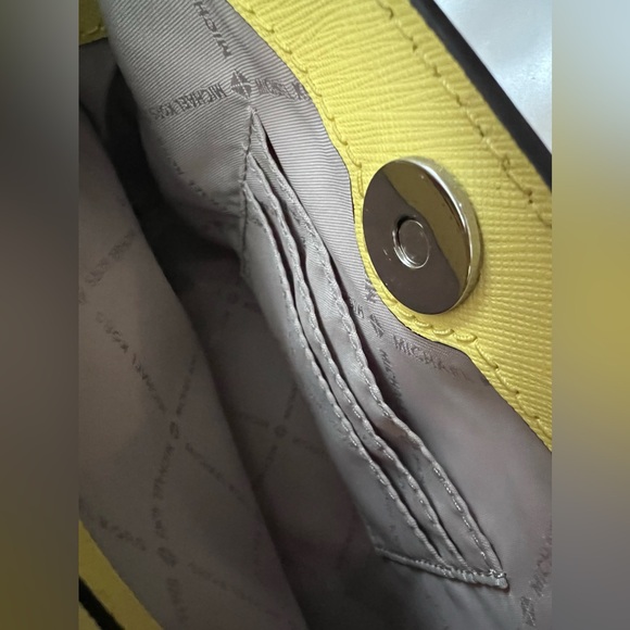 Michael Kors Yellow Crossbody with silver hardware - Picture 12 of 14